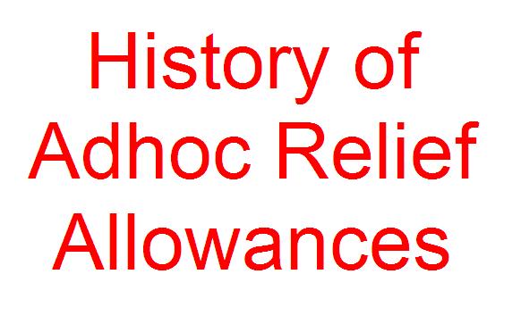 History Adhoc Relief Allowance
