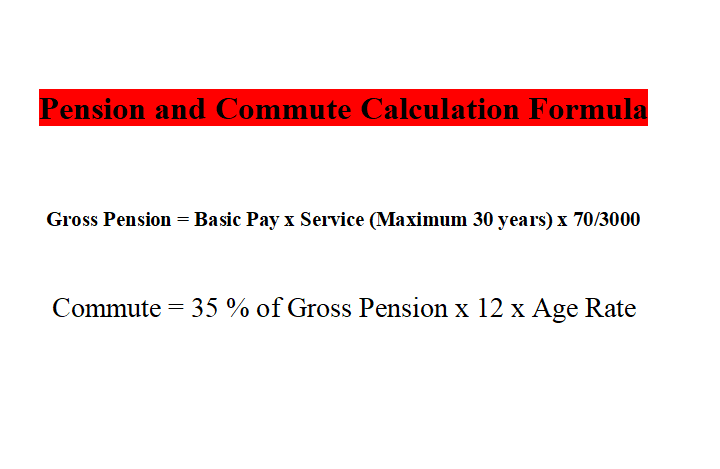 Commute Pension Calculation Formula