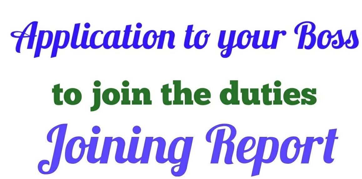 Joining Report of An Employee