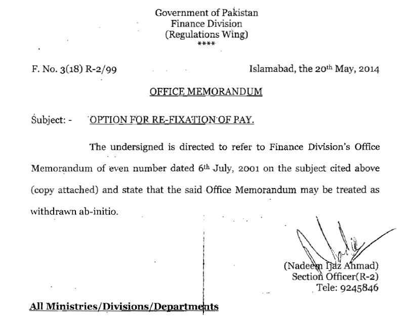 Option Pay Fixation