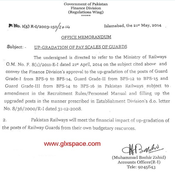 Railway Guards Upgradation