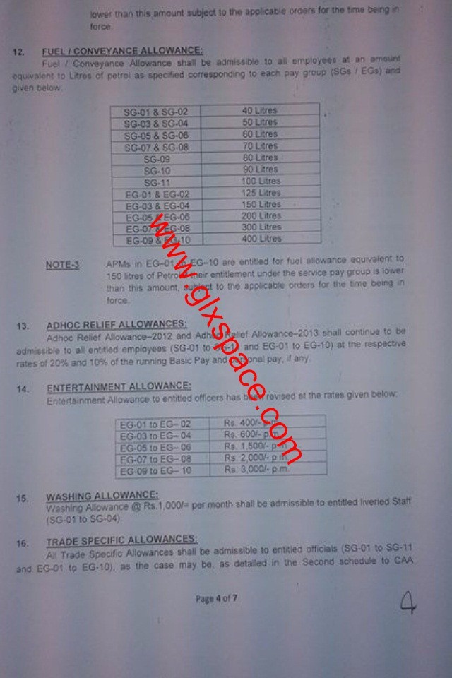 CAA PAY SCALES 4