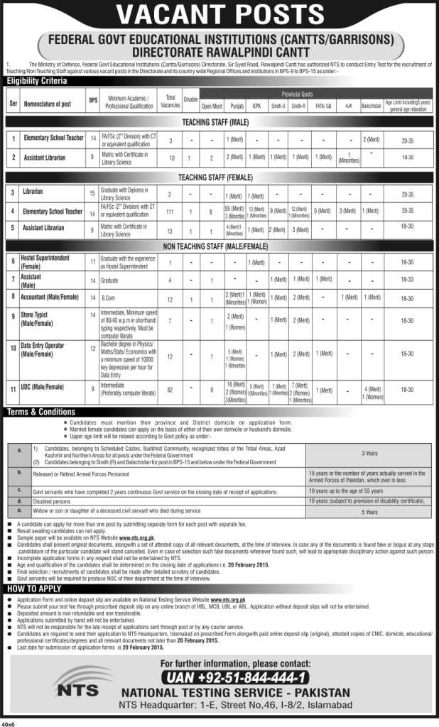 FGEI Teaching Vacancies