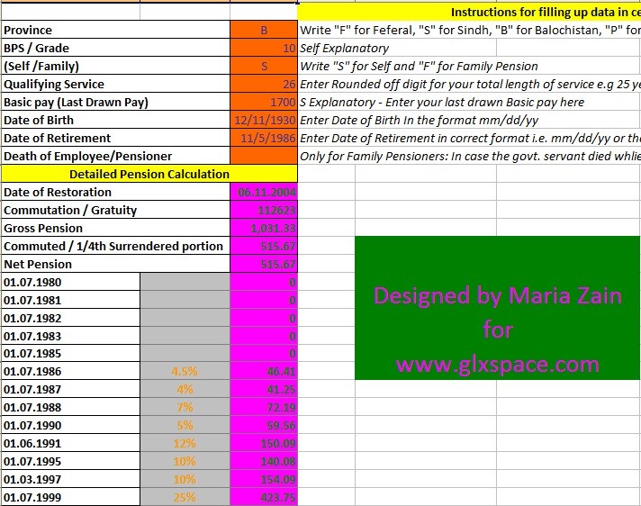 Pension Calculator