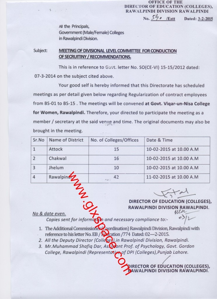 Contract Employees Regularization