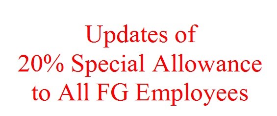 Updates Special Allowance