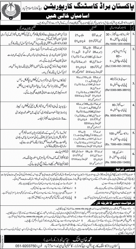 Vacancies in PBC