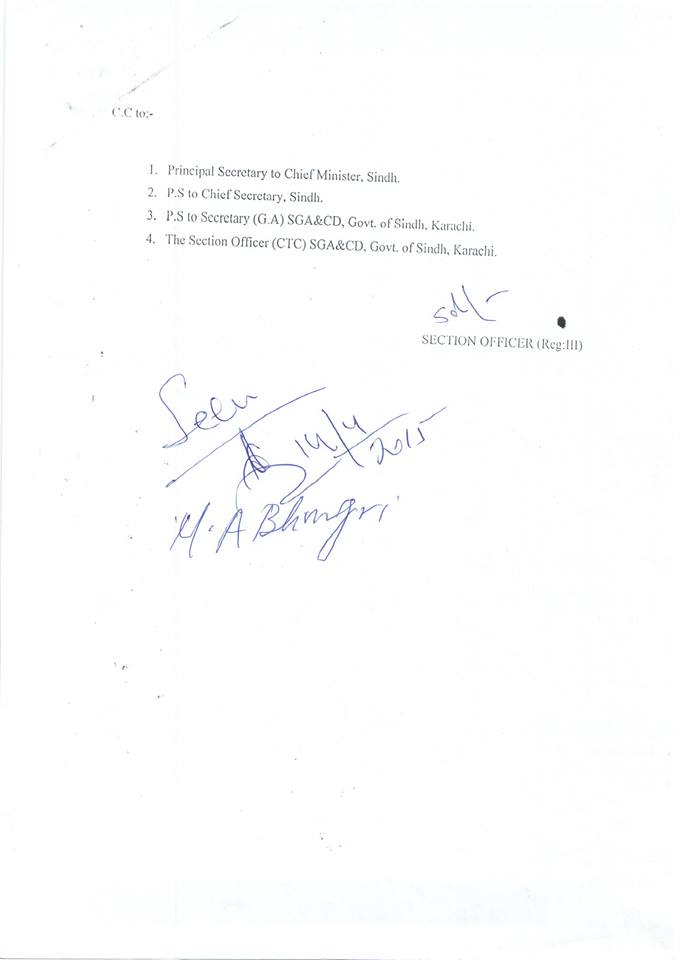 Demands APCA Sindh