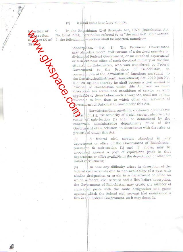 Balochistan Civil Servants Act