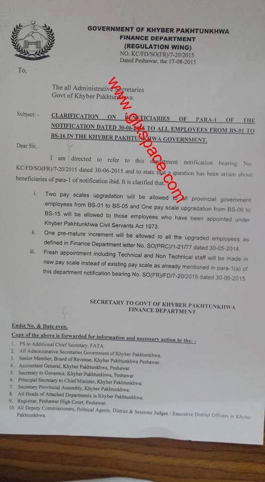 upgradation clarification kpk
