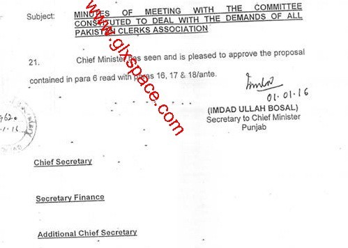 Summary of the Punjab Clerical Staff Upgradation