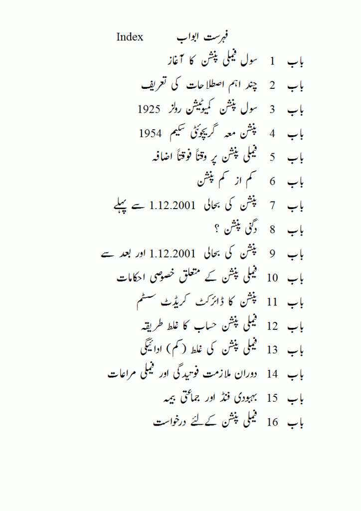 Pension in Urdu