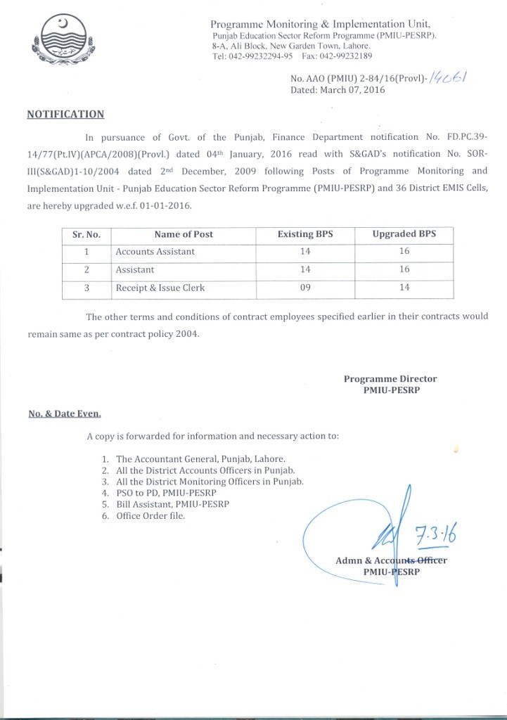 Upgradation of Accounts Assistant