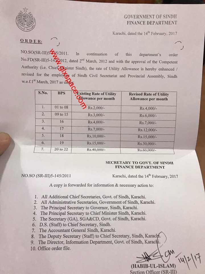 Enhanced Utility Allowance Sindh