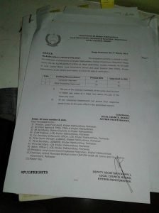 Notification of Upgradation Computer Operators Local Govt KPK