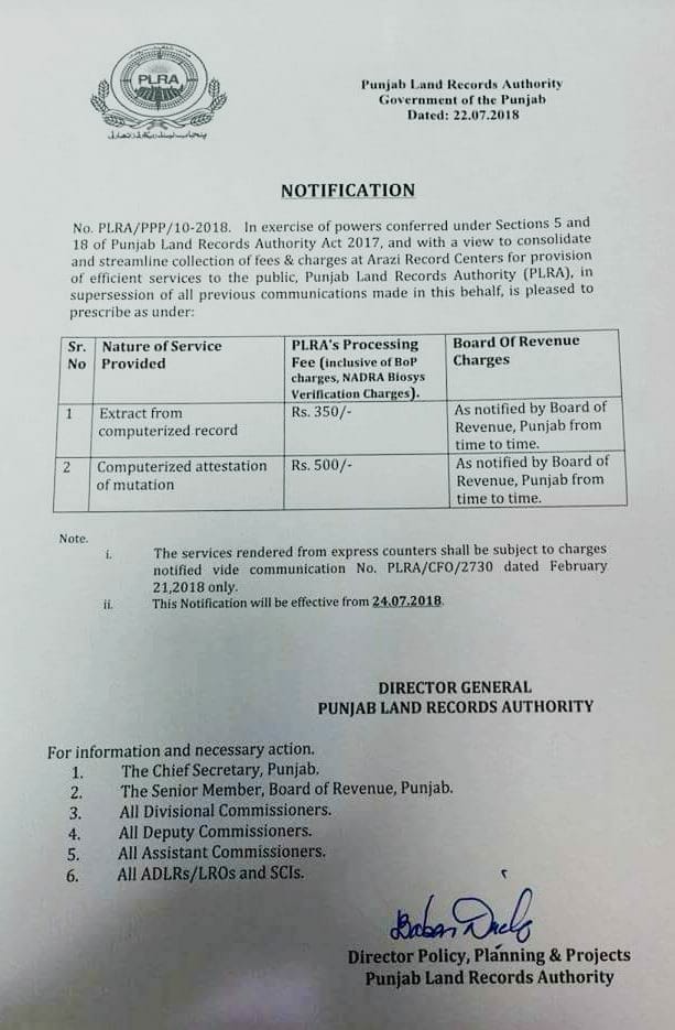 Fees & Charges at Arazi Records