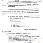 Notification of Transfer Posting Criteria in Special Education Department