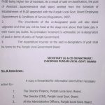 Notification of Re-designation of the Post of Assistant Superintendent as Assistant (BPS-16)
