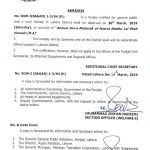 Notification of Local Holiday on 30th March 2019 on account of Annual Urs-e-Mabarak of Hazrat Madhu Lal Shah Hussain (R.A)