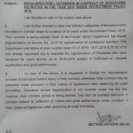 Regularization / Extension in Contract of Educators Recruited in the Year 2015