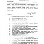Notification of Summer Vacation 2019 Punjab Special Education Institutions