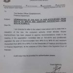 Notification of Upgradation Sub Accountant and Assistant Accountant from BPS-15 to 16 & BPS-16 to 17