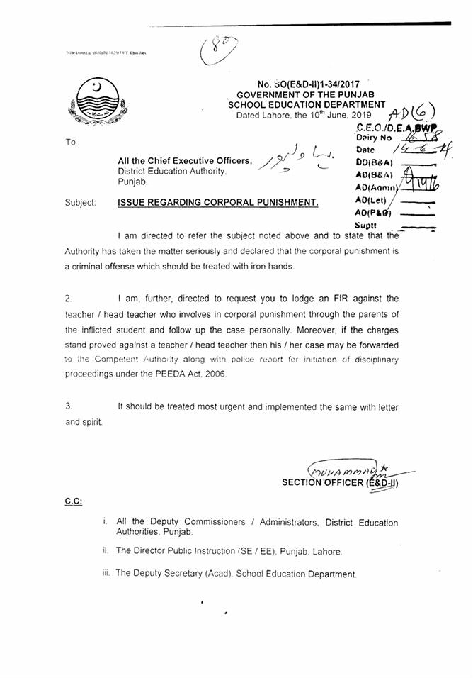 FIR against Teacher 