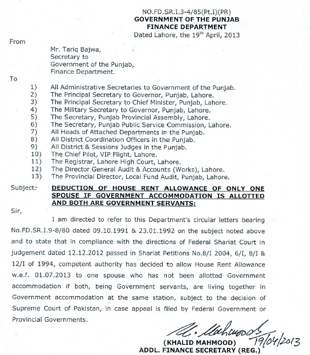 Deduction House Rent Allowance 