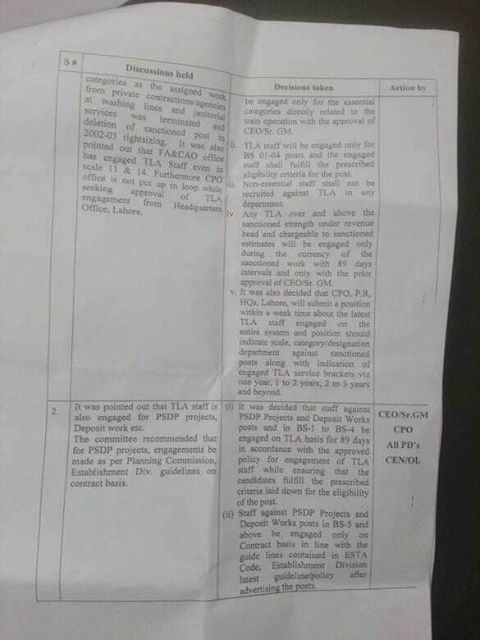 Temporary Labour Application (TLA) at Ministry of Railways