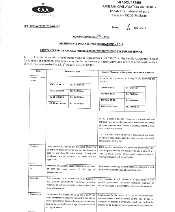 Assistance Family Package CAA