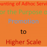 Counting of Adhoc Service for Promotion Purpose