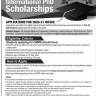 Ad of PEEF International PhD Scholarships 2020-21
