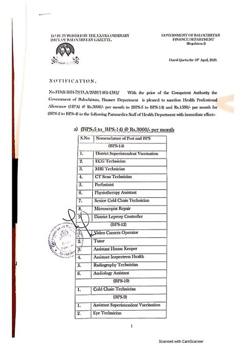 Health Professional Allowance