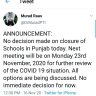 No Decision of Holidays in Schools Decision on 16-1-2020