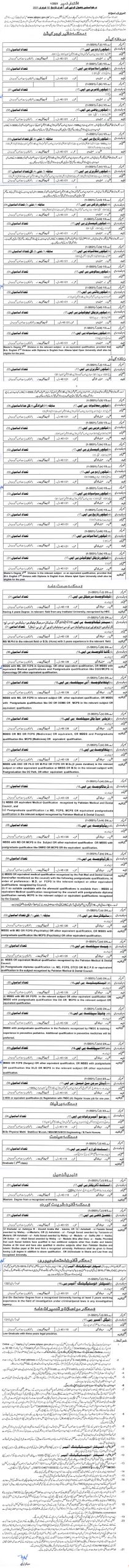 AJK Public Service Commission Lecturers Jobs 2021, Health Department Jobs