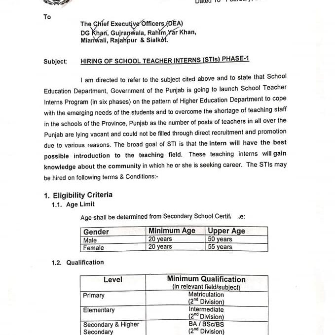 Hiring of School Teachers Interns (STIs) 2021 on Attendance Based