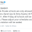 Closing of Sends Up & Entry Tests in schools in till 19th March 2021