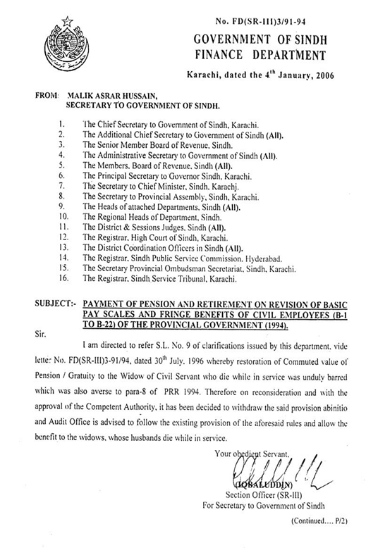Punjab Govt Denies Notified Benefit to Family Pensioners