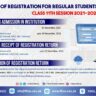 Schedule of Registration FBISE Class XI Session 2021-2023