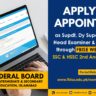 Apply Online for Supdt, Dy Supdt, Invigilator, Head Examiner & Sub Examiner FBISE