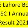 BISE Lahore Board SSC-I Annual Result 2021