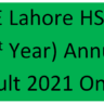 BISE Lahore HSSC-I (1st Year) Annual Result 2021 Online
