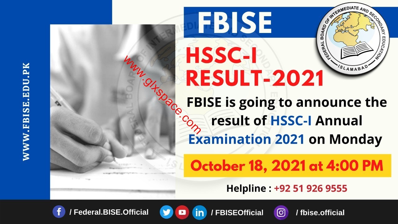 FBISE HSSC-I (1st Year) Annual Result 2021