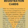 Procedure of online provision of Registration Cards FBISE Islamabad