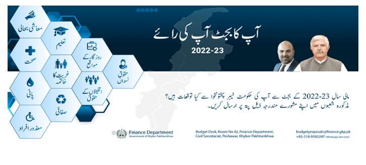 Opportunity for Public to Submit Proposals for Budget 2022-23 KPK