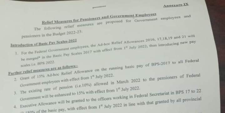 ARA-2022 @15% on 2017 Pay Scales instead of Revised Pay Scales 2022