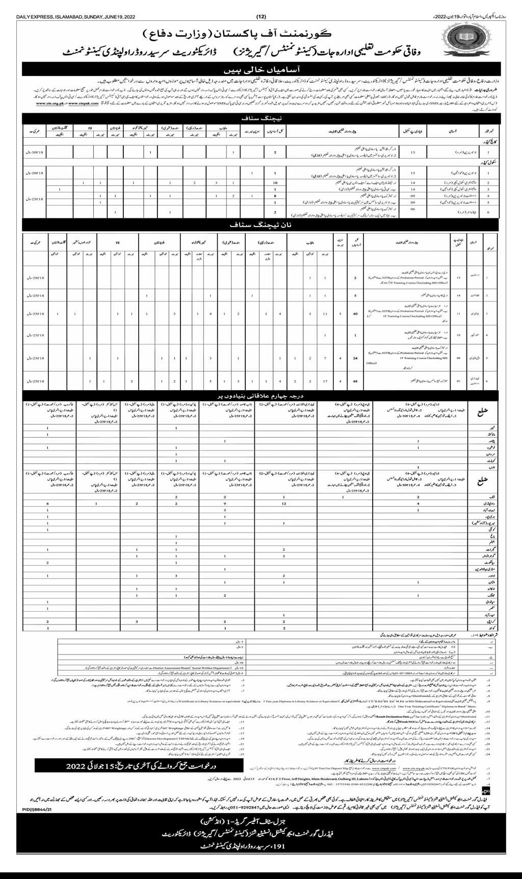 FGEI Teaching and Non-Teaching Jobs 2022