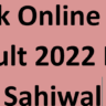 Check Online SSC-I Result 2022 BISE Sahiwal