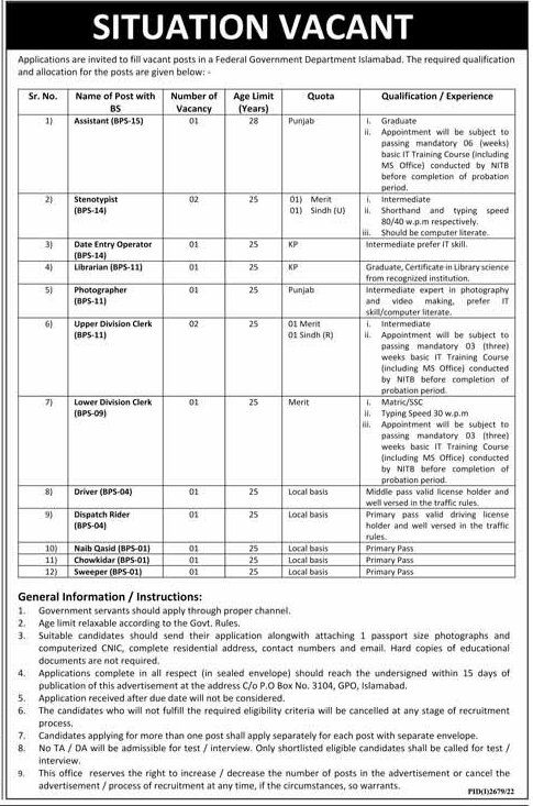 Federal Government Latest Jobs November 2022