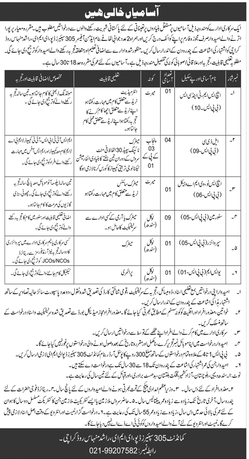 Government Jobs BPS-01 to BPS-10